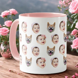 Custom 3 Baby Face Coffee Mug Mugg
