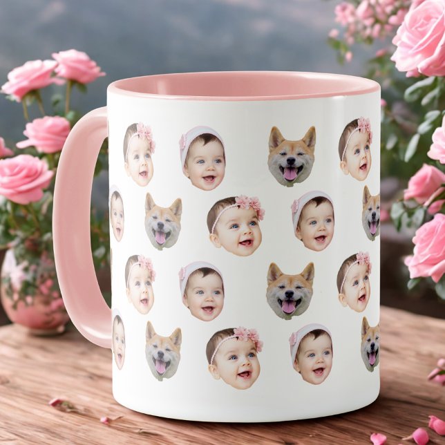 Custom 3 Baby Face Coffee Mug Mugg (Skapare uppladdad)