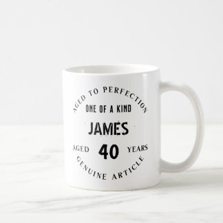Custom 40th Birthday Mug - Aged to Perfection - Pe Kaffemugg