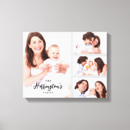 Custom 4 Family Photos Collage Rectangle Frame Canvastryck