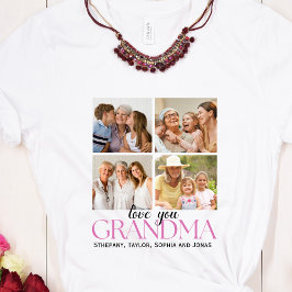 Custom 4 Photo Collage for Grandma  T Shirt