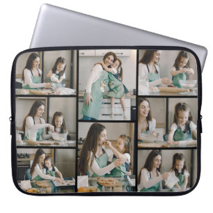 Custom 8 Photo Collage Electronics Bag Laptop Fodral