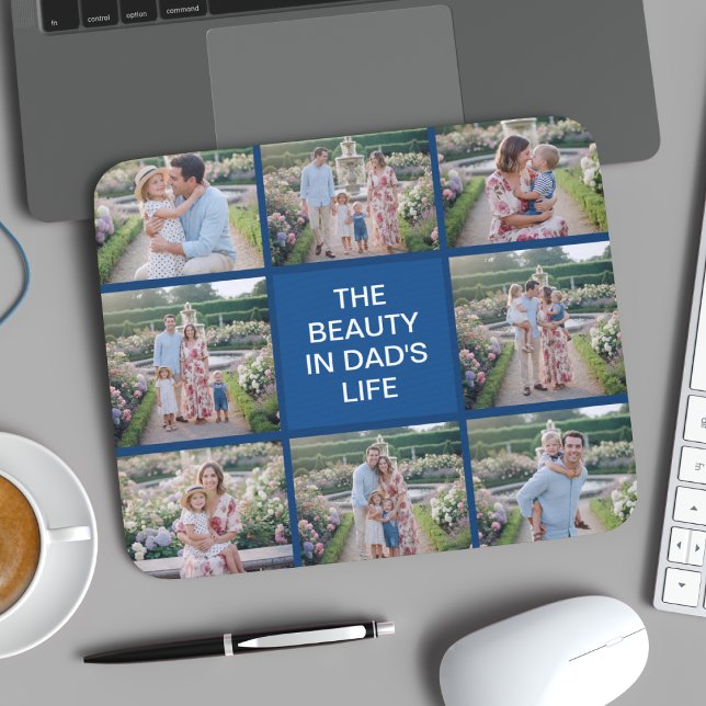 Custom 8 Photo Collage - Personalized Dad Gift Musmatta (Skapare uppladdad)