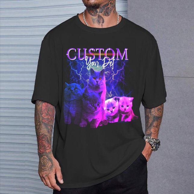 Custom 90s Bootleg Rap Tee with Your Pet Photo  (Skapare uppladdad)