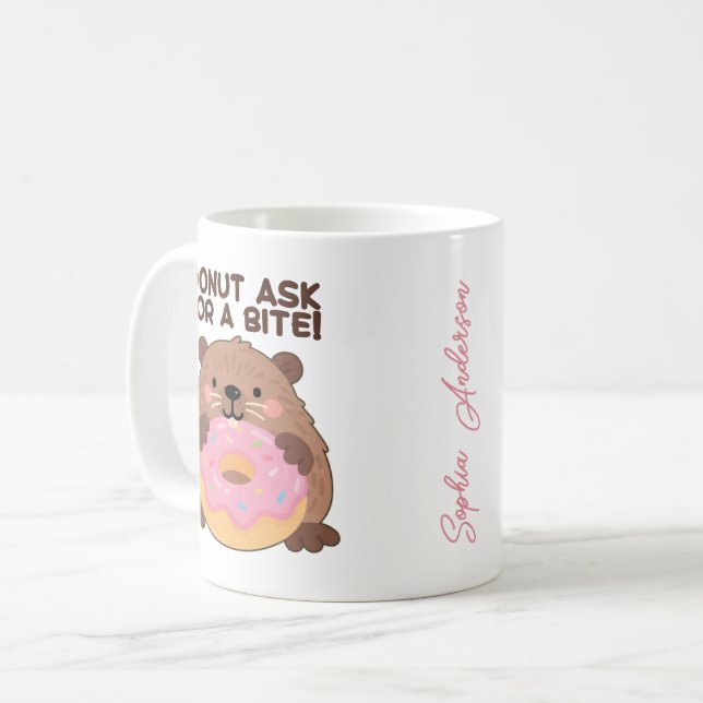 Custom A fun play on words Castor & Dona Kaffemugg (Framsida vänster)