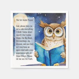 Custom AA Prayer Napkin | Sober Owl Big Book Pappersservett