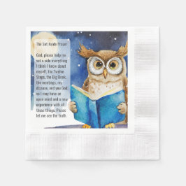 Custom AA Prayer Napkin | Sober Owl Big Book Pappersservett