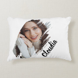 Custom Add Photo And Text Prydnadskudde