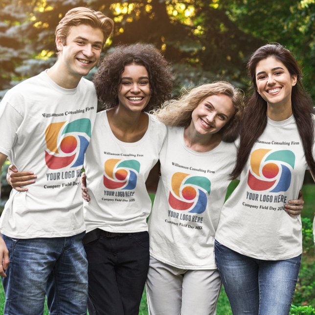 Custom Add Your Business Logo Company Marketing T Shirt (Skapare uppladdad)