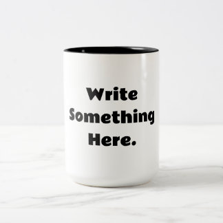 Custom Add Your Text Here Message Två-Tonad Mugg