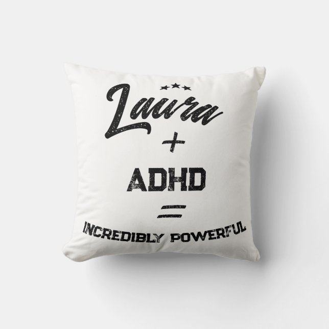 custom adhd incredibly powerful kudde (Framsida)