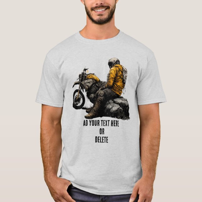 Custom Adventure Biker Spirit Men's T-Shirt (Framsida)