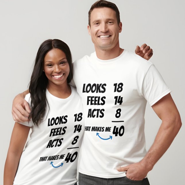 Custom Age Equation Funny Personalized Birthday  T Shirt (Skapare uppladdad)