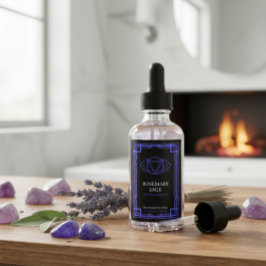 Custom Ajna Third Eye Chakra Essential Oil Label Vinetikett