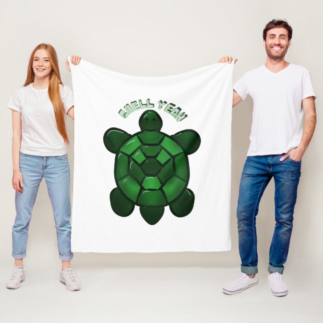 Custom and personalized Cute Turtle  Fleecefilt (På plats)