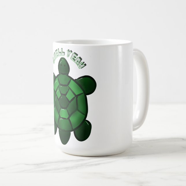 Custom and personalized Cute Turtle  Kaffemugg (Framsida höger)