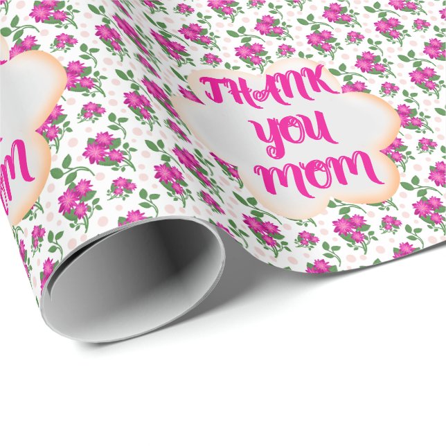 Custom and personalized floral pattern  presentpapper (Rullad Hörn)