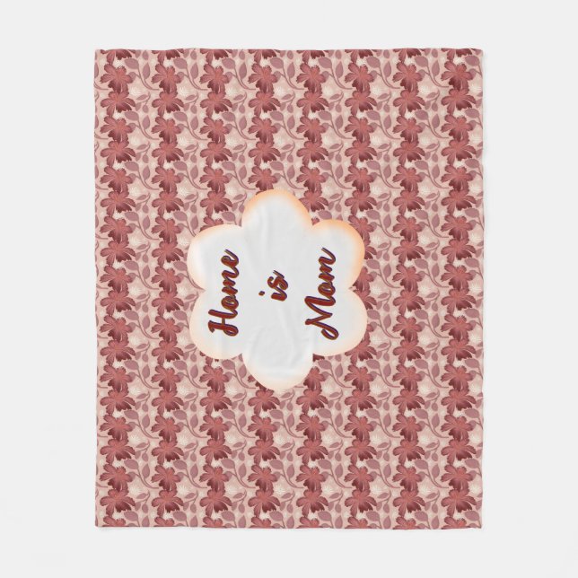 Custom and personalized mother's day floral gift  fleecefilt (Framsidan)