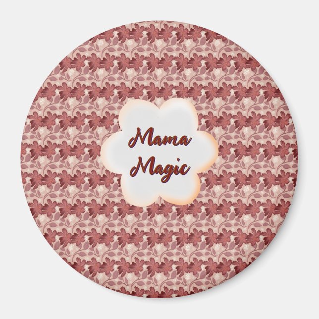Custom and personalized mother's day floral gift magnet (Framsidan)