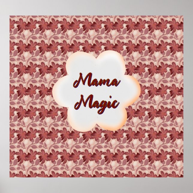 Custom and personalized mother's day floral gift poster (Framsidan)