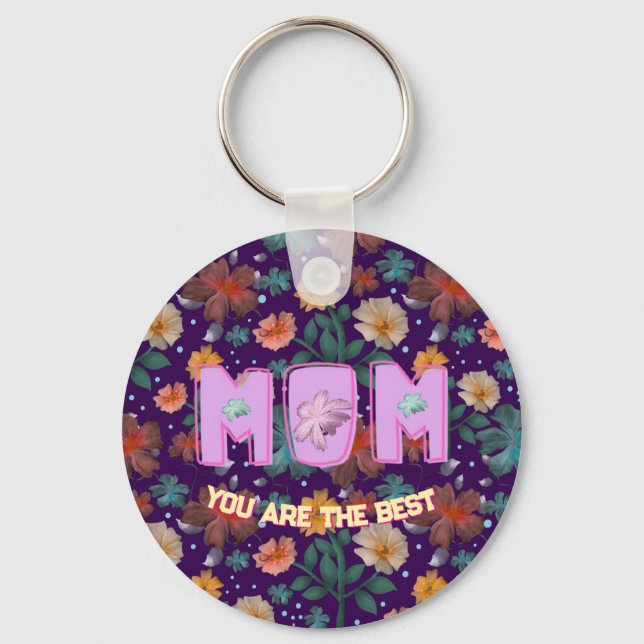 Custom and personalized mother's day gift  lumbar nyckelring (Framsida)