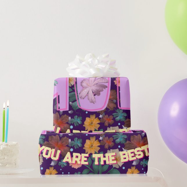 Custom and personalized mother's day gift  lumbar presentpapper (Festgåvor)