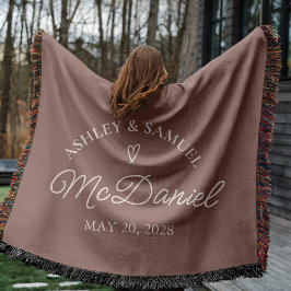 Custom Anniversary Woven Blanket Gift for Couples Filt