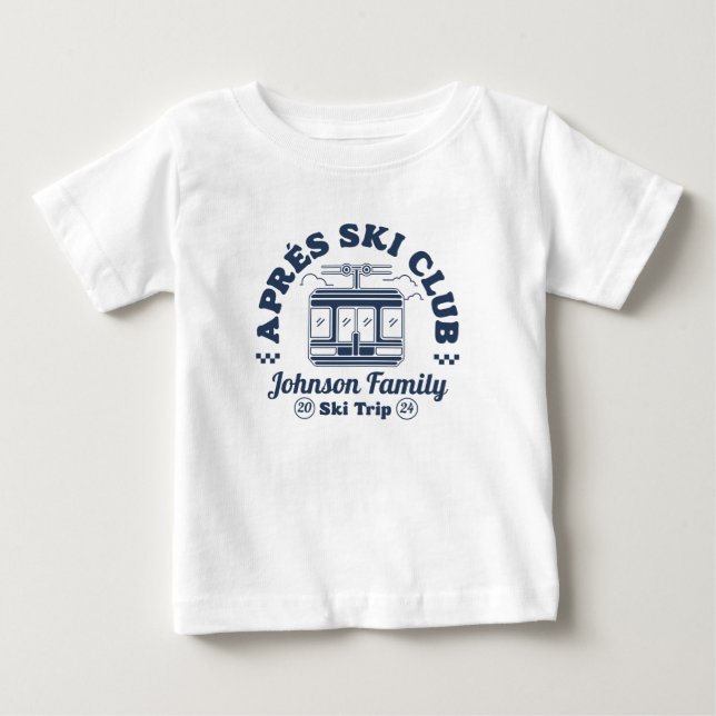 Custom Apres Ski Family Friends Ski Trip Group T Shirt (Framsida)