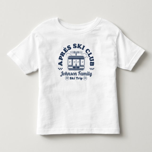 Custom Apres Ski Family Friends Ski Trip Group T Shirt (Framsida)