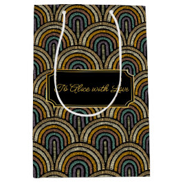 Custom Art Deco Embroidered-Style Paper Bag