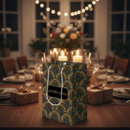 Custom Art Deco Embroidered-Style Paper Bag 