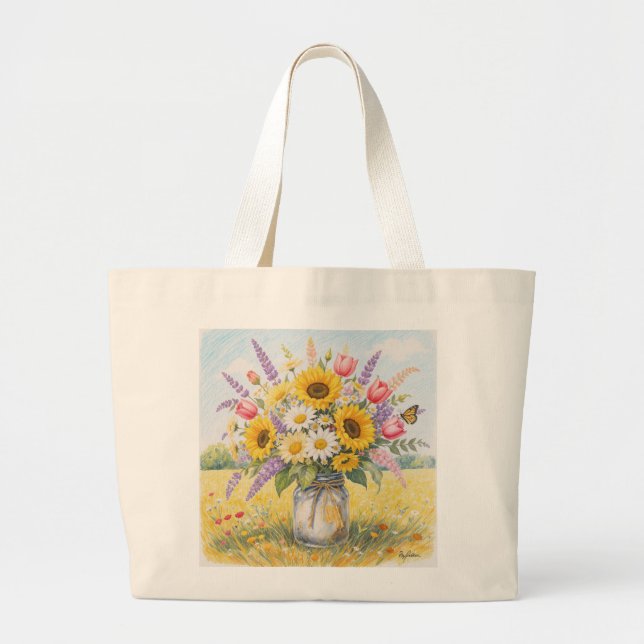 Custom Art Tote Bag – Stylish & Eco-Friendly Jumbo Tygkasse (Framsidan)