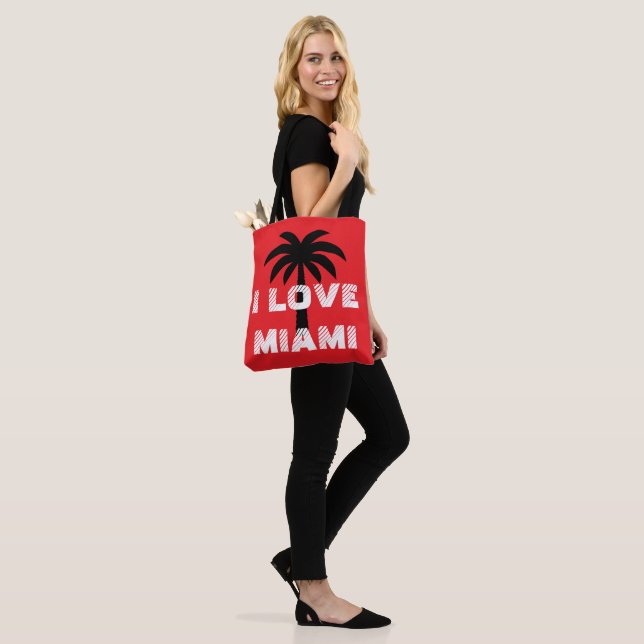 Custom attractive vibrant summer background Miami Tygkasse (På modell)