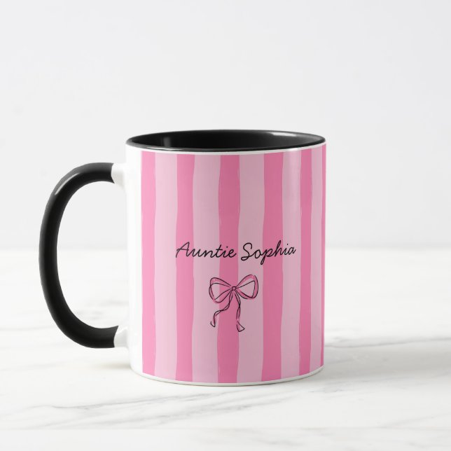 Custom Auntie Pregnancy Announcement Mugg (Vänster)