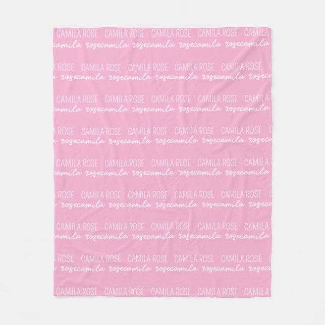 Custom Baby Blanket with Name, Personalized Name B Fleecefilt (Framsidan)