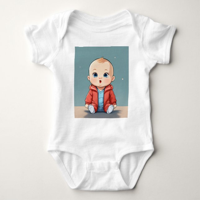 Custom Baby Bodysuit | Super Soft Jersey |  T Shirt (Framsida)