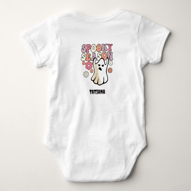 Custom baby clothes,custom Spooky season,Halloween T Shirt (Baksida)
