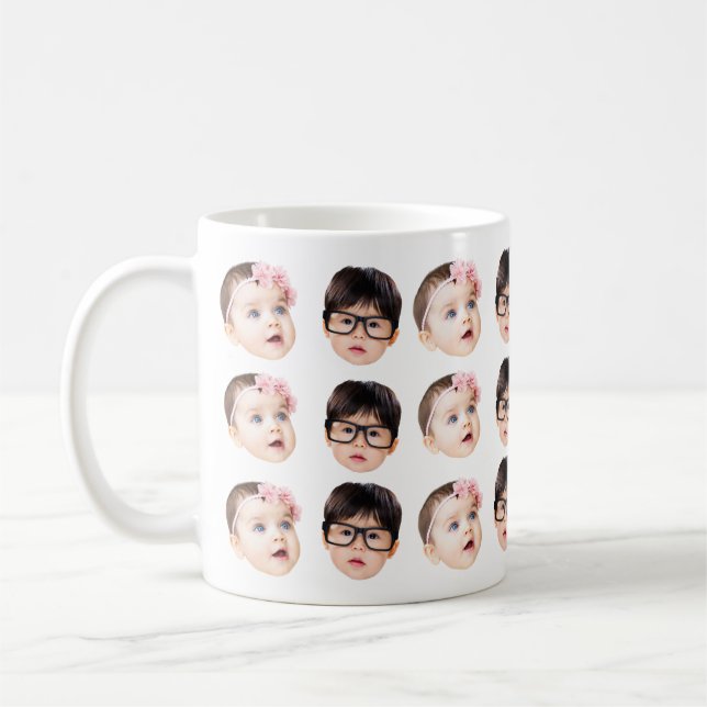 Custom Baby Face Father's, Mother's Day Gift Chris Kaffemugg (Vänster)