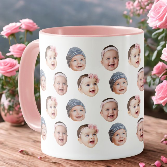 Custom Baby Face Mug Baby 3 Photos Mugg (Skapare uppladdad)
