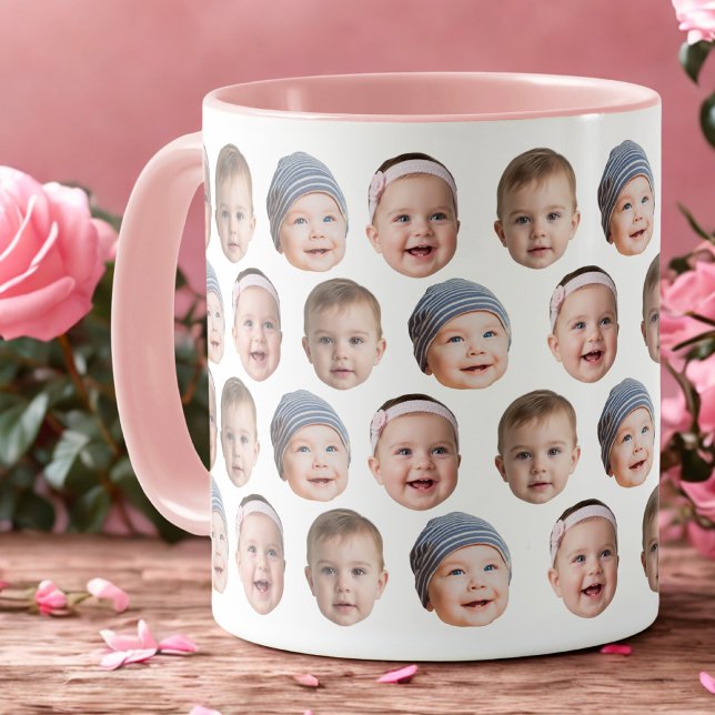 Custom Baby Face Mug Baby 3 Photos Mugg (Skapare uppladdad)