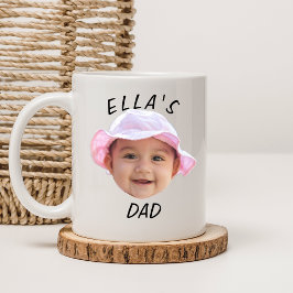 Custom Baby Face Photo New Dad Kaffemugg