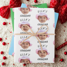 Custom Baby Face Photo Text Grandma