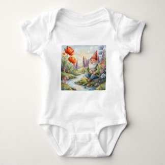 Custom baby gnome hedgehog one piece cotton t shirt