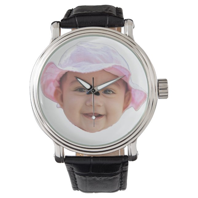 Custom Baby Photo, Baby Photo Face Armbandsur (Framsida)