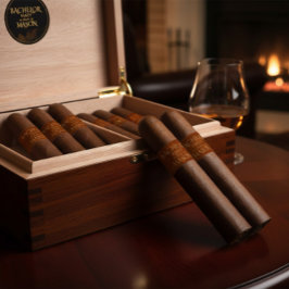 Custom Bachelor Party Cigar Wrap Returadress Etikett