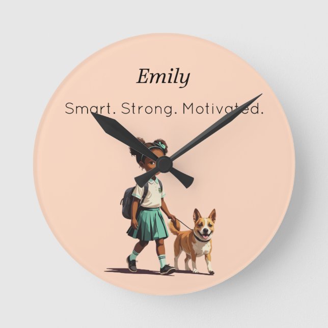 Custom Back to School Wall Clock Rund Klocka (Framsida)