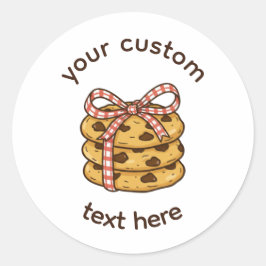Custom Bakery Label Sticker | Cottage Bow Bake Runt Klistermärke