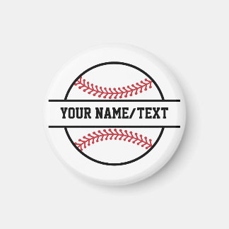 Custom Baseball  Men's Basic T-Shirt Magnet