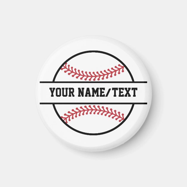 Custom Baseball  Men's Basic T-Shirt Magnet (Framsidan)