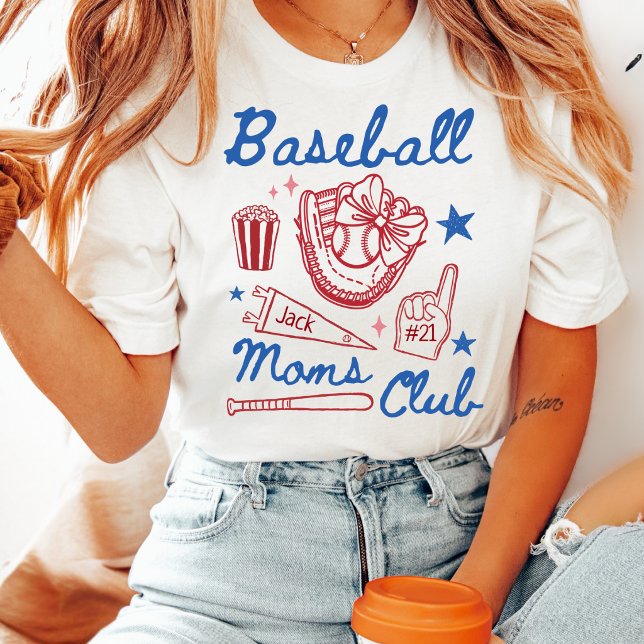 Custom Baseball Moms Club T Shirt (Skapare uppladdad)